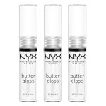 NYX PROFESSIONAL MAKEUP Butter Gloss， Non-Sticky Lip Gloss - Sugar Glass (Clear)